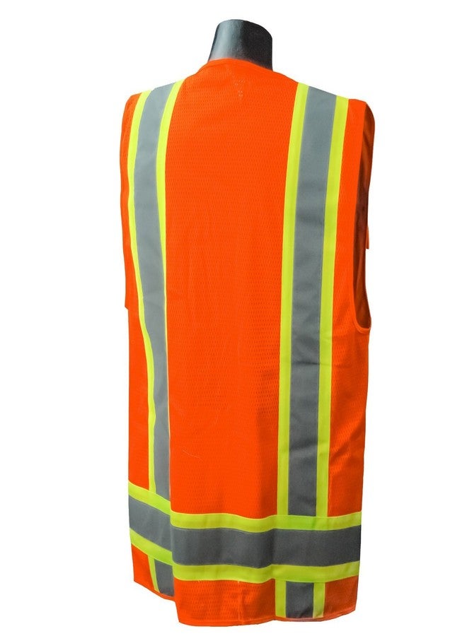 Radians SV6OXL Two Tone Surveyor Class 2 Safety Vest, X-Large, Orange - Image 3