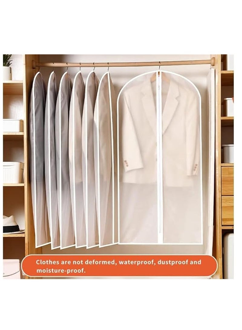 5 Pack Clothes Dust Cover, Hanging Closet Organizers Garment Bags Dust Bags Dress Protector Zippered Suit Covers, Plastic Dust proof Suit Case for Coats Jackets Dresses Dress Shirts Trousers for Storage and Travel (5Pcs, 60cm * 100cm) - Image 3