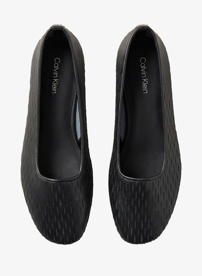 CALVIN KLEIN Cut-Out Leather Ballerinas - Image 5