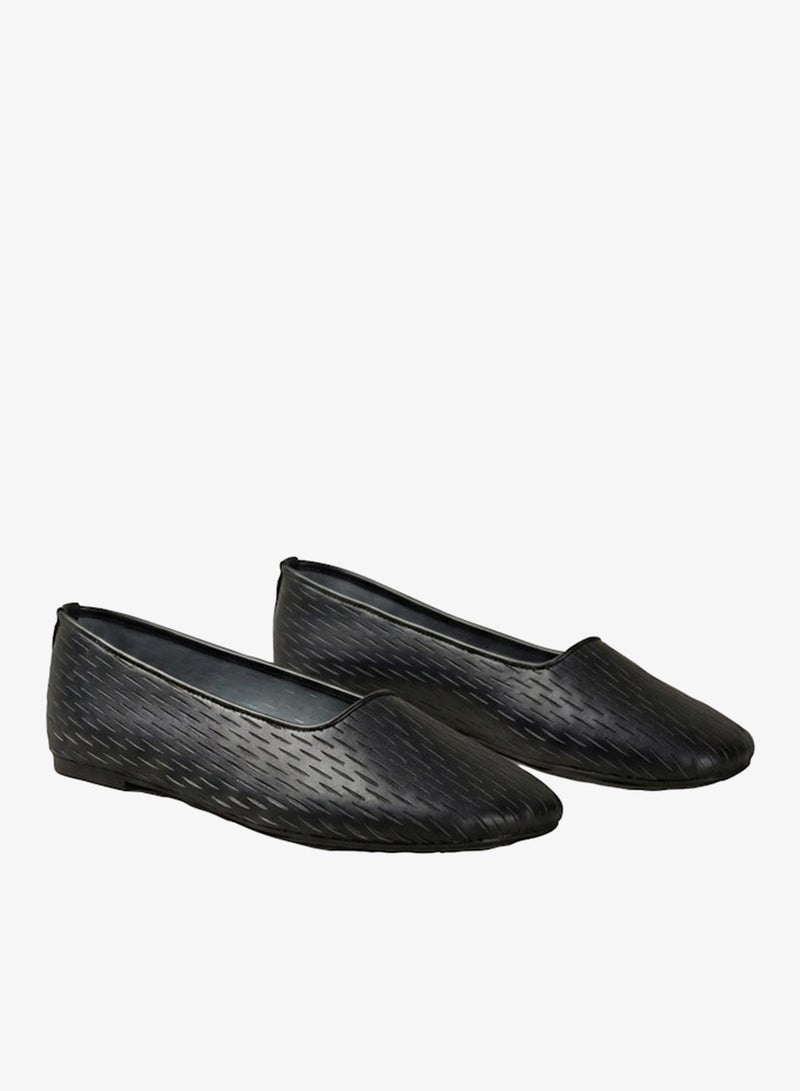 CALVIN KLEIN Cut-Out Leather Ballerinas - Image 3