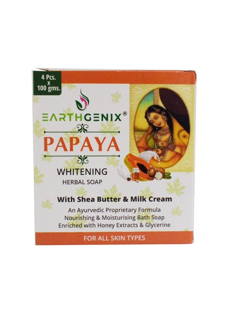 Earthgenix Earthgenix Papaya Whitening Herbal Soap 4 x100Gm  - Image 1