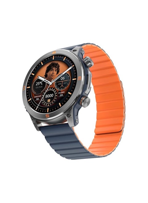 Noise X Neeraj Javelin (Limited Edition) Smart Watch 1.46" AMOLED Display, 3-Layered Casing, Special Boot-up Logo, Serialization, Emergency SOS Tech, Neeraj Autograph - India Blue
