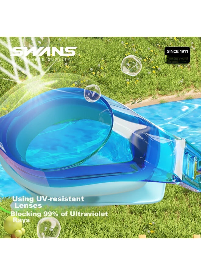 Swans Children's Swimming Goggles, Imported From Japan, Waterproof, Anti-fog, High-definition, For Boys And Girls, Sj22 Coated Purple - Image 2