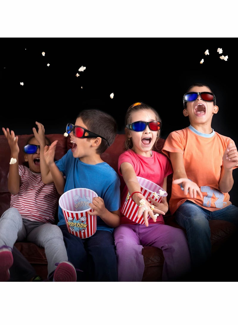 3D Glasses, 3D Movie Game Glasses Red Blue 3D Style Glasses for 3D Game Home Theater Simple Design Viewing Glasses Anaglyph Projector Glasses （10 Pieces ） - Image 4