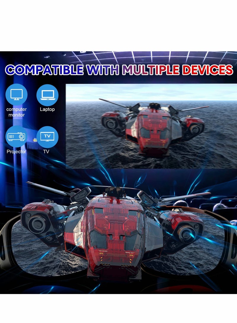 3D Glasses, 3D Movie Game Glasses Red Blue 3D Style Glasses for 3D Game Home Theater Simple Design Viewing Glasses Anaglyph Projector Glasses （10 Pieces ） - Image 3