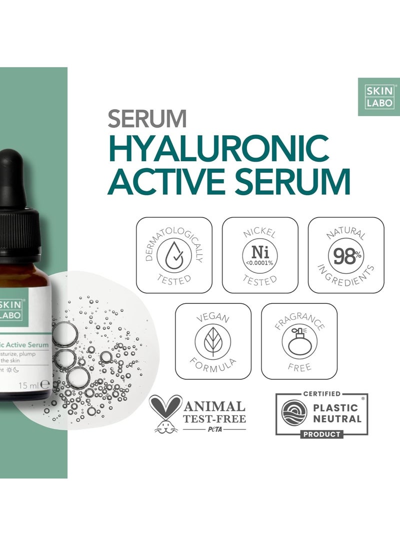 لابو سيروم نشط من SkinLabo بحمض الهيالورونيك بتأثير مملس وممتلئ يرطب ويملأ وينعم البشرة بحمض الهيالورونيك 15 مل - Image 3