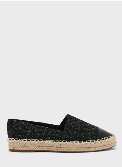 ELLA Textured Toecap Detail Espadrille