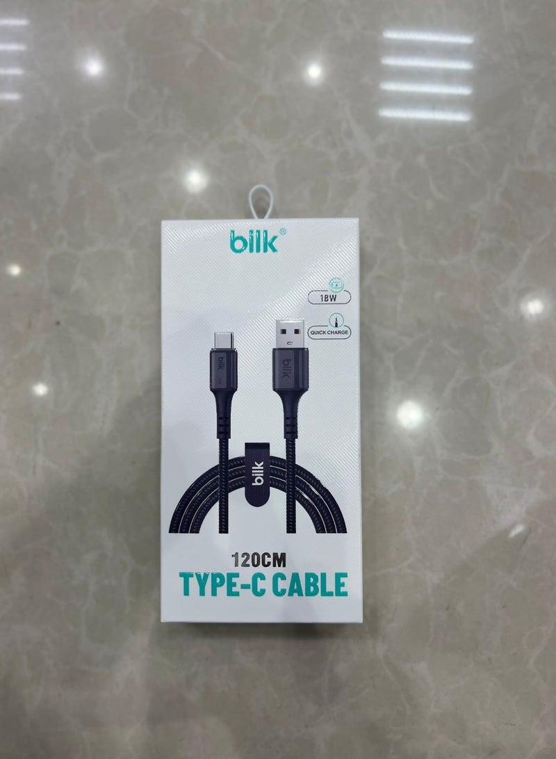 Bilka 120cm Type-C Cable - 18W Fast Charging - Image 1