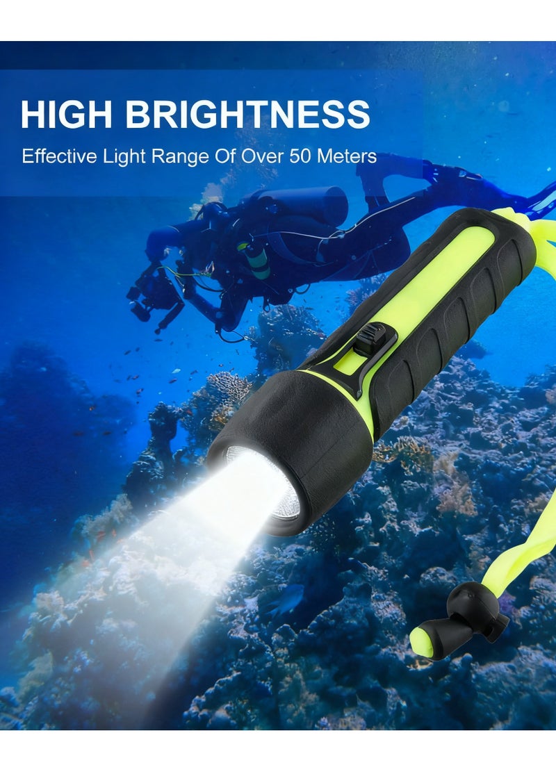 Y&D Scuba Diving Light Super Bright 8000LM LED Scuba Diving Flashlight Waterproof Underwater Torch Light Lamp 50M Effective Range for Camping Hiking Boating - Image 3