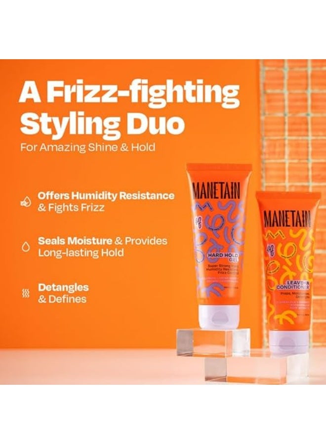 MANETAIN Hydrate & Hold Curl Kit | Leave-in Conditioner 100ml & Hard Hold Gel 100ml for Curly Hair | Long-Lasting Definition, Frizz Control & Moisture for All Hair Types | Vegan, Paraben-Free, CG-Friendly Styling Duo - Image 2