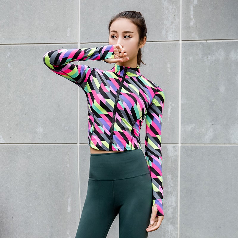 Yoga clothing women's autumn and winter long sleeve yoga sports top fitness clothing women's sports coat women's running clothing  - Image 1