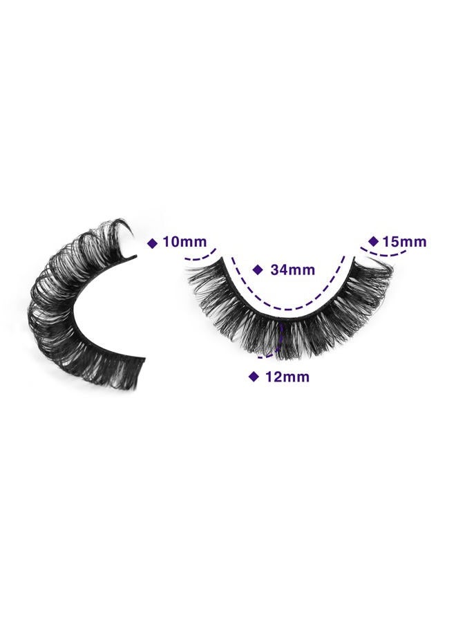 wiwoseo False Eyelashes Russian Strip Lashes D Curly Faux Mink Lashes Wispy Fluffy Volume Russian Lashes 3D Effect Fake Eyelashes 10 Pairs Pack - Image 3