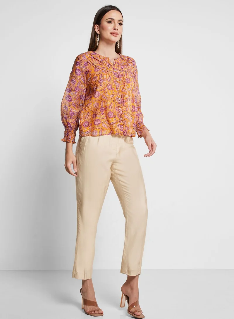 Fabindia  Printed Button Detail Top for Women | Best Price UAE