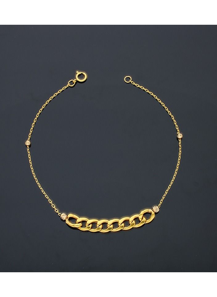 FK Jewellers Gold Curb Bracelet 21KT - FKJBRL21KU6036 - Image 3