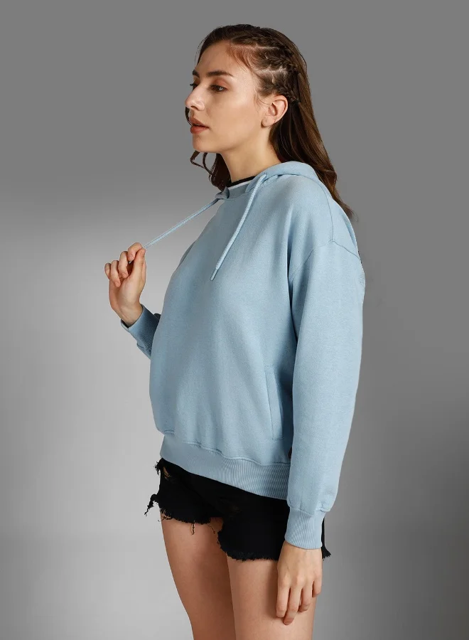 HIGH STAR Women Blue Sweatshirt