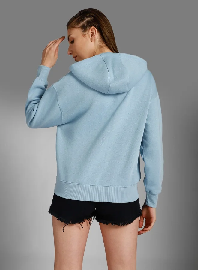 HIGH STAR Women Blue Sweatshirt