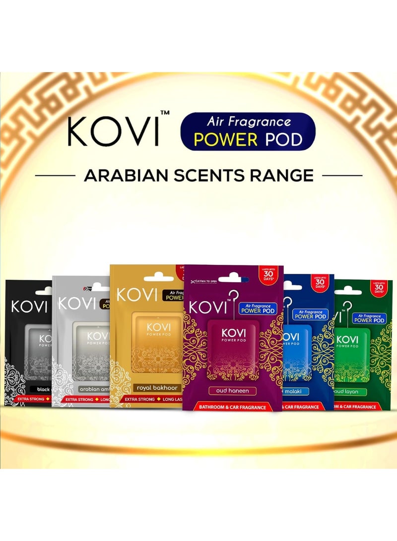 Kovi بود كوفي للعطور الهوائية - الروائح العربية، عطر مستمر للحمام والسيارة، زيوت أساسية، يدوم حتى 30 يومًا، عبوة من 6 (10 جرام لكل منها) - Image 2