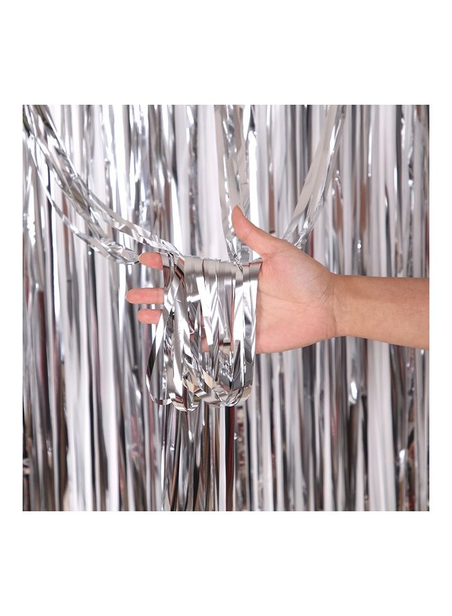 NIBEMINENT 5-Piece Light Rain Silk Curtain Holiday Party Decoration Set