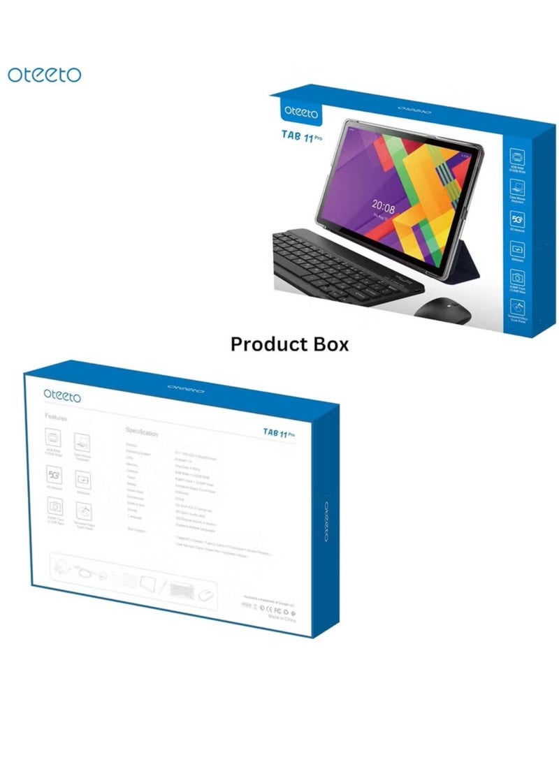 Oteeto TAB 11 Pro 10.1 Inch Dual SIM Grey 8GB RAM 512GB 5G - International Version With Keyboard and mouse - Image 5