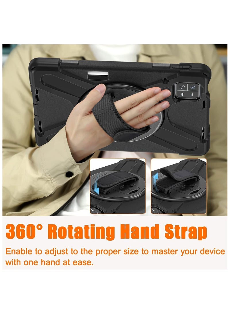 Case Compatible with Xiaomi Pad 6 / Pad 6 Pro 11 inch 2023 with Pen Holder, Portable Hybrid Shock-Proof Cover with 360° Rotatable Loop Handle and Shoulder Strap - Image 4