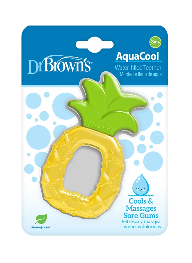 دكتور براونز Baby AquaCool Water-Filled Teether, Pineapple, 1 Piece, 3 Months +