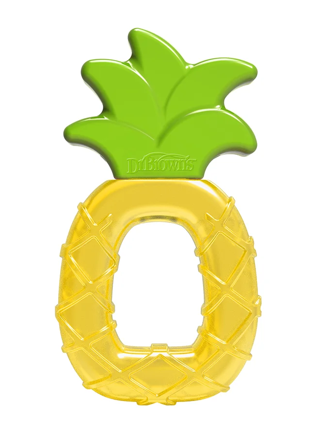 دكتور براونز Baby AquaCool Water-Filled Teether, Pineapple, 1 Piece, 3 Months +