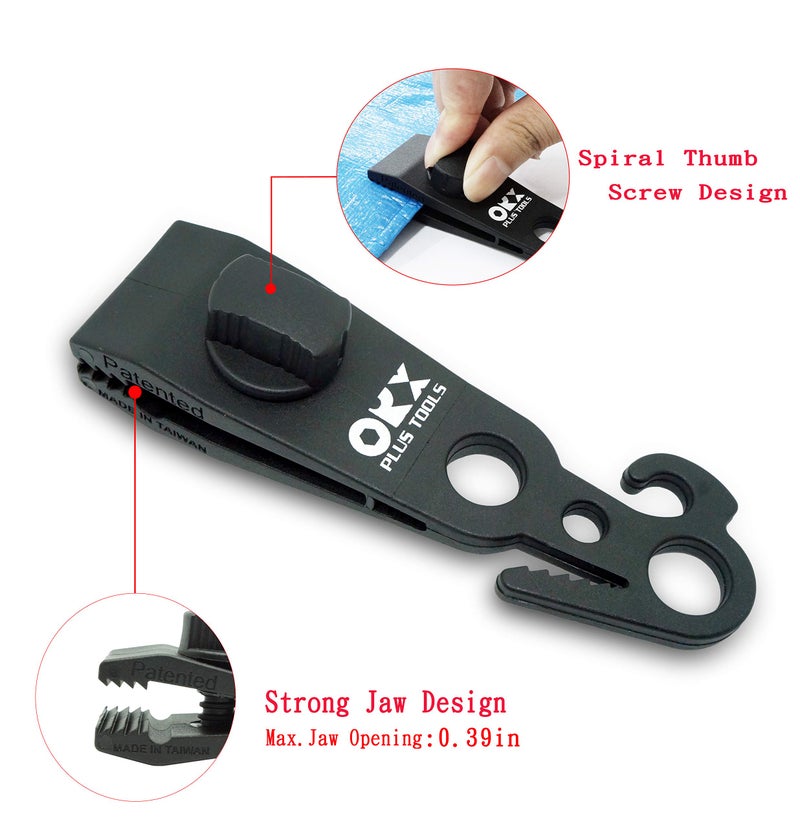 ORX PLUS TOOLS ORXPLUS TOOLS 4pcs Tarp Clips Thumb Screw with Hook Tail Knot-FreeTent Clips Awning Clamp Set Tent Clamps for Camping Canopies, Car Cover, Winter Boat Cover, Pool Cover, Sun Shade - Image 3