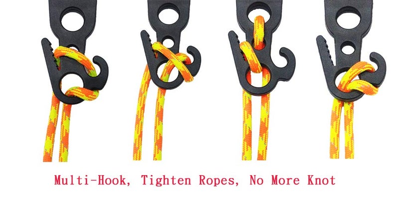 ORX PLUS TOOLS ORXPLUS TOOLS 4pcs Tarp Clips Thumb Screw with Hook Tail Knot-FreeTent Clips Awning Clamp Set Tent Clamps for Camping Canopies, Car Cover, Winter Boat Cover, Pool Cover, Sun Shade - Image 4