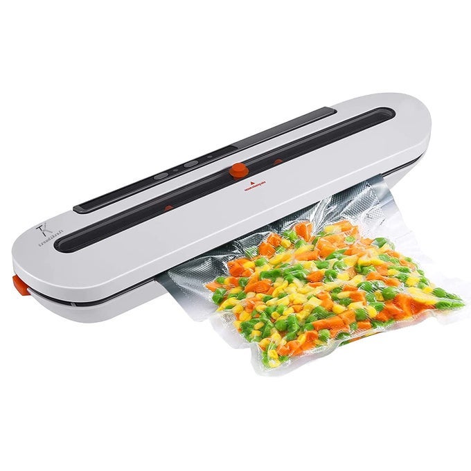 VACUUM SEALER MACHINE AUTOMATIC DRY WET AIR SEALING SYSTEM WITH 10 BAGS FOR FOOD PRESERVATION 80W