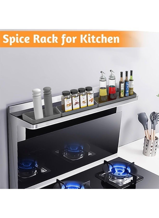 YelaJoy 30"/24"/20" Silicone Stove Top Magnetic Shelf for Kitchen, Soft Flexible Strong Magnetic Heat Resistant Over the Stove Silicone Oven Shelf, Spice Rack Organizer for Back of Oven, Grey - Image 5