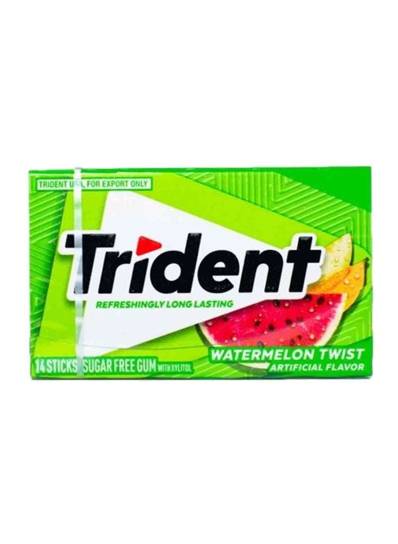 ترايدنت علكة بنكهة البطيخ خالي من السكر 14 قطعة