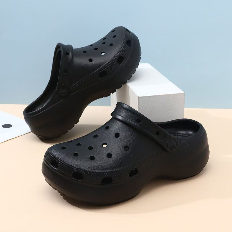 Cross Cloud Clogs for Women - Thick Sole 4cm Platform Beach Sandals - Image 2