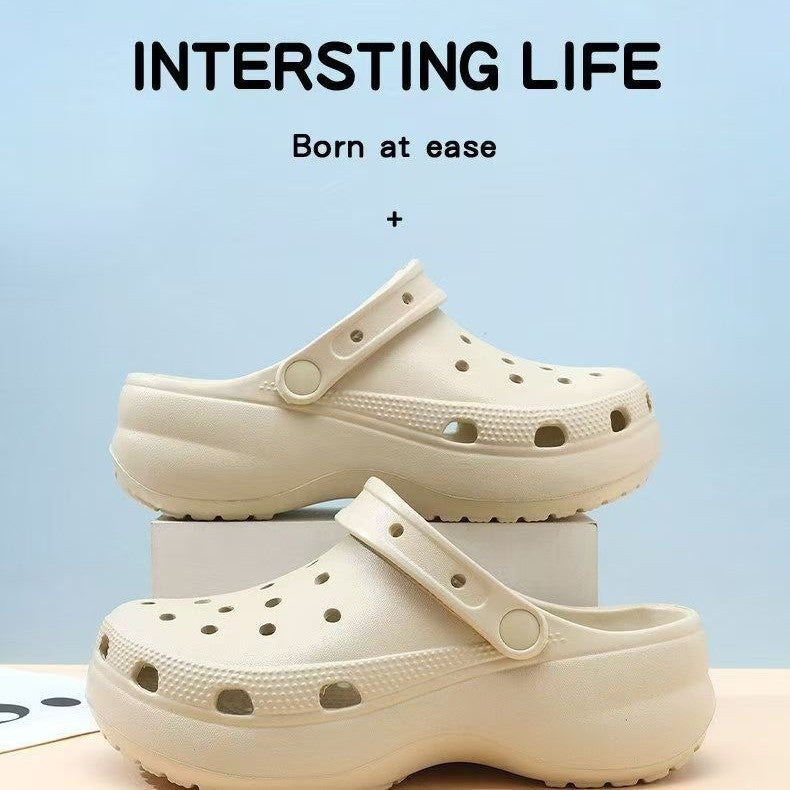 Cross Cloud Clogs for Women - Thick Sole 4cm Platform Beach Sandals - Image 1