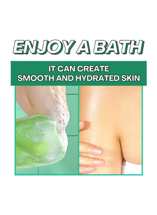 KL 8 PCS Body Peeling Pad Original With Mom's Bath Recipe , All in One Bubble Body Wash & Scrub Gloves , Exfoliating Mitts for Dead Skin Cells, Skin Retexturizing Pads - Image 5