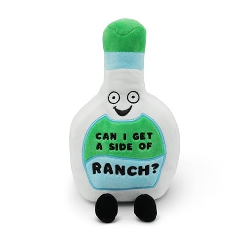 Punchkins Can I Get a Side of Ranch Ranch Bottle Plush Toy Funny Food Plushie Stuffed Animal Soft 6 Cute Novelty Gift for Kids Adults - Image 1