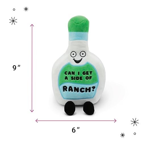 Punchkins Can I Get a Side of Ranch Ranch Bottle Plush Toy Funny Food Plushie Stuffed Animal Soft 6 Cute Novelty Gift for Kids Adults - Image 5