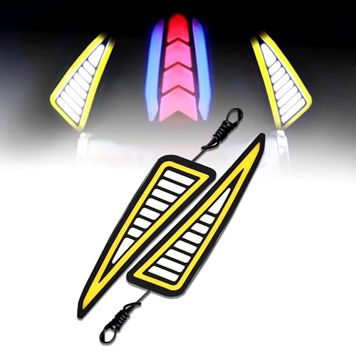OBEROI'S TRADERS R15 V2 / V3 / V4 & M Waterproof Flexible Strip Rear DRL Light with Running LED Indicator For Yamaha R15 All Model Bikes (White-Amber) - Image 1