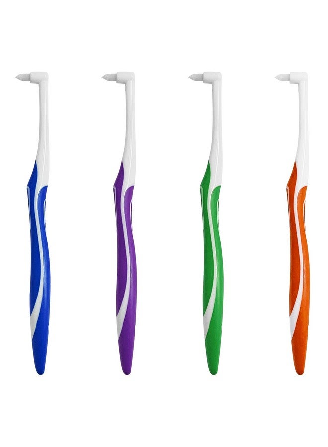 Ceonam 4-Pack Tuft Toothbrushes for Orthodontic Care, Interspace Tufted Brush with End-tuft Tapered Design, Soft Trim Bristles for Braces, Bridges, and Wisdom Teeth Gap, Dental Health Oral Care Tools - Image 1