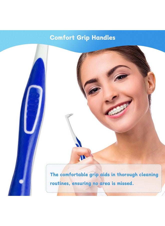 Ceonam 4-Pack Tuft Toothbrushes for Orthodontic Care, Interspace Tufted Brush with End-tuft Tapered Design, Soft Trim Bristles for Braces, Bridges, and Wisdom Teeth Gap, Dental Health Oral Care Tools - Image 5