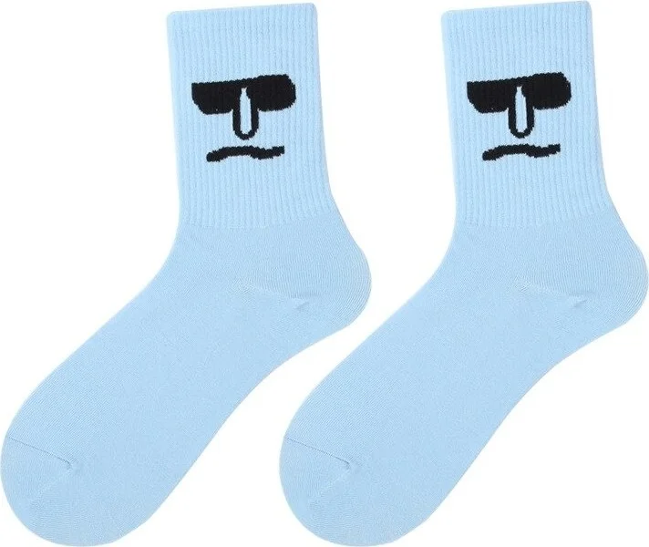Bgk Unisex Colorful Face Patterned Tennis Socks SINGLE