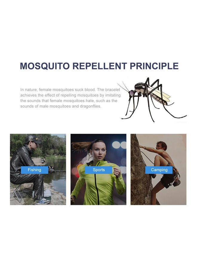 NIBEMINENT Ultrasonic Mosquito Repellent Bracelets White  - Image 2