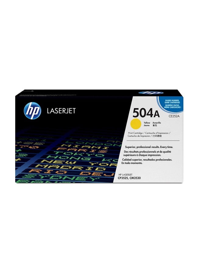 HP خرطوشة حبر 504A لطابعات ليزر جيت أصفر - Image 1