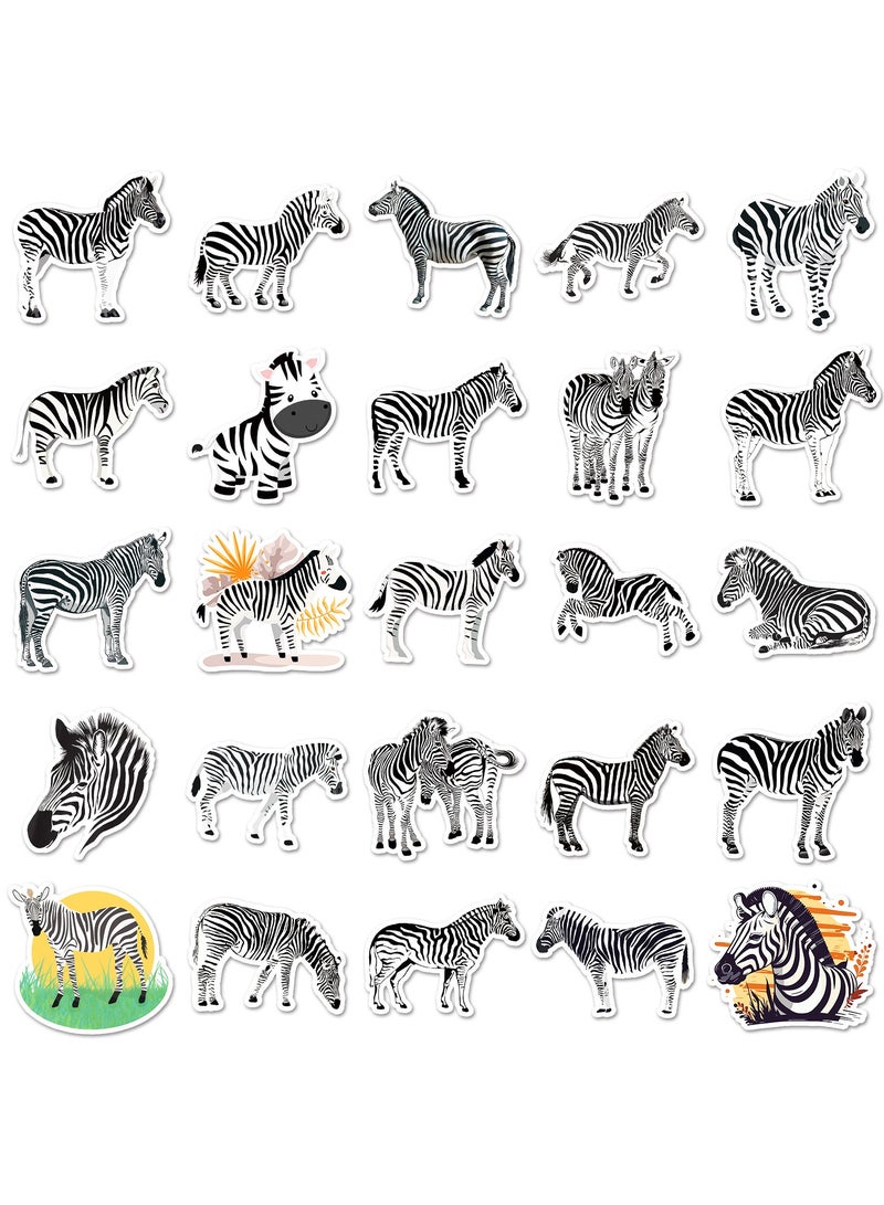 قوس قزح أورينبو 50 قطعة من ملصقات حمار وحشي لطيفة مصنوعة من الفينيل مقاومة للماء، مثالية لسجلات القصاصات والحرف اليدوية، سهلة التقشير واللصق - Image 4