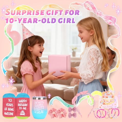 HUIJUTCHEN 10 Year Old Girl Birthday Gifts, Gifts for 10th Beautiful Teen Girl, Popular Gift 10 Year Old Gifts for Double Digits Birthday Girl W/In My Double Digits Era Cup Fanny Pack - Image 2