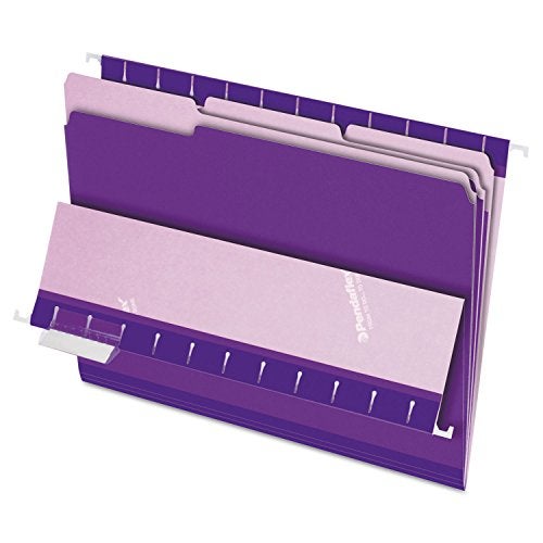 Pendaflex Interior File Folders, 1/3 Cut, Top Tab, Letter Size, Violet, 100 per Box (4210 1/3 VIO) - Image 1