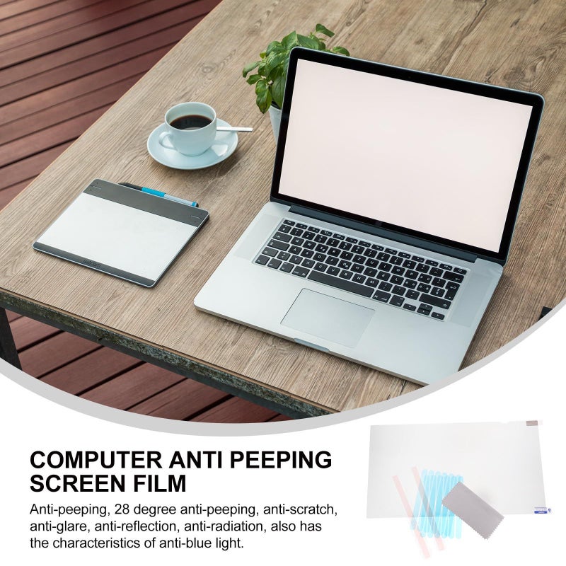 Anti Glare Computer Privacy Screen Filter With Black Clip 15.6 Inch - Image 4