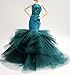 Cora Gu Handmade Cora Gu Classic Emerald Velvet Embroidery Mermaid Dress Wedding Gowns Fit for 12 Fashion Doll and Dolls not Included - Image 2