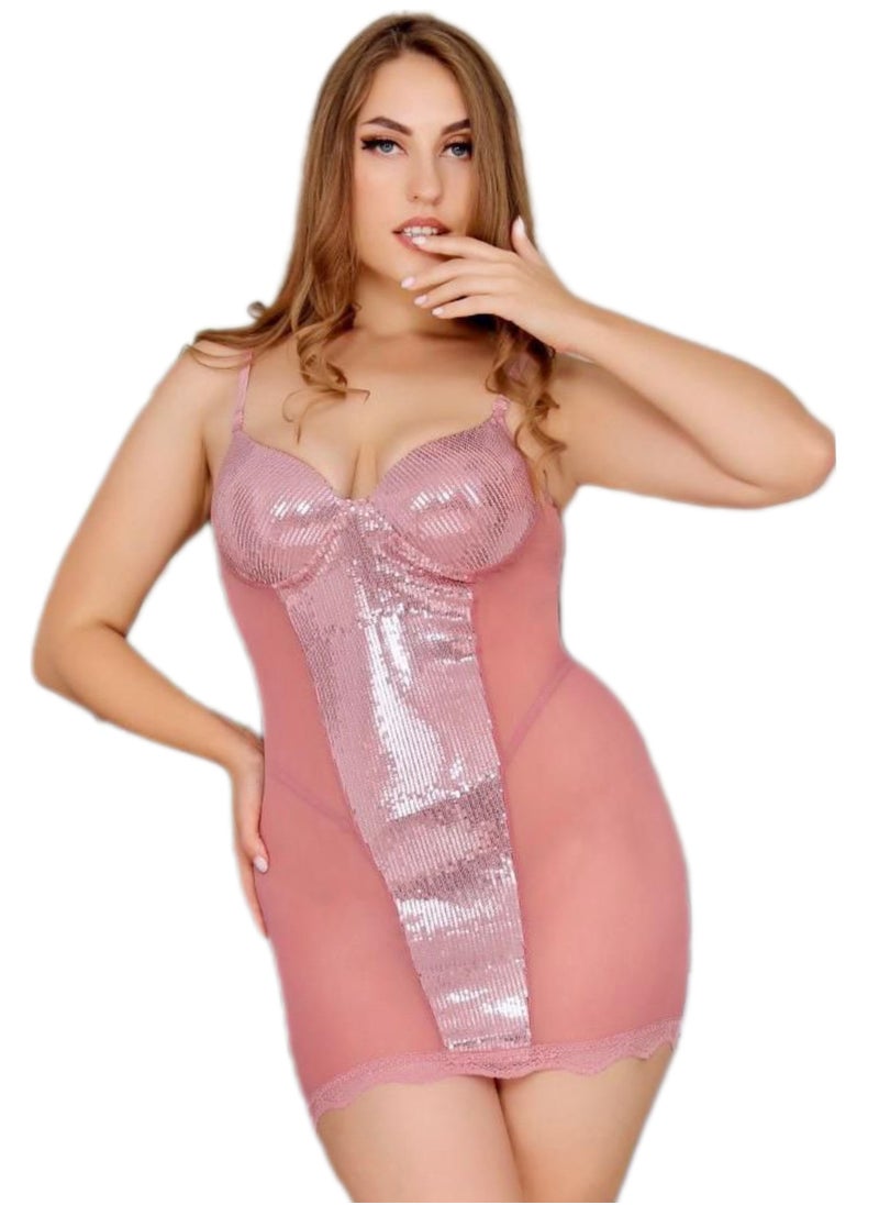 Generic - Lingerie Babydoll Playsuit 902 Cashmere - Image 1