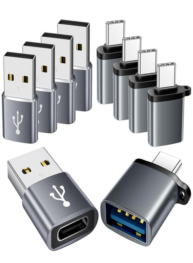 محول AiNEERich من USB إلى USB-C، محول USB-C إلى USB، محول USB-C إلى USB-A، محول USB إلى C، محول USB-C إلى USB، محول USB إلى USB-C-C لأجهزة iPhone وMacBook Pro وiPad وiMac وغيرها (10، رمادي) - Image 1
