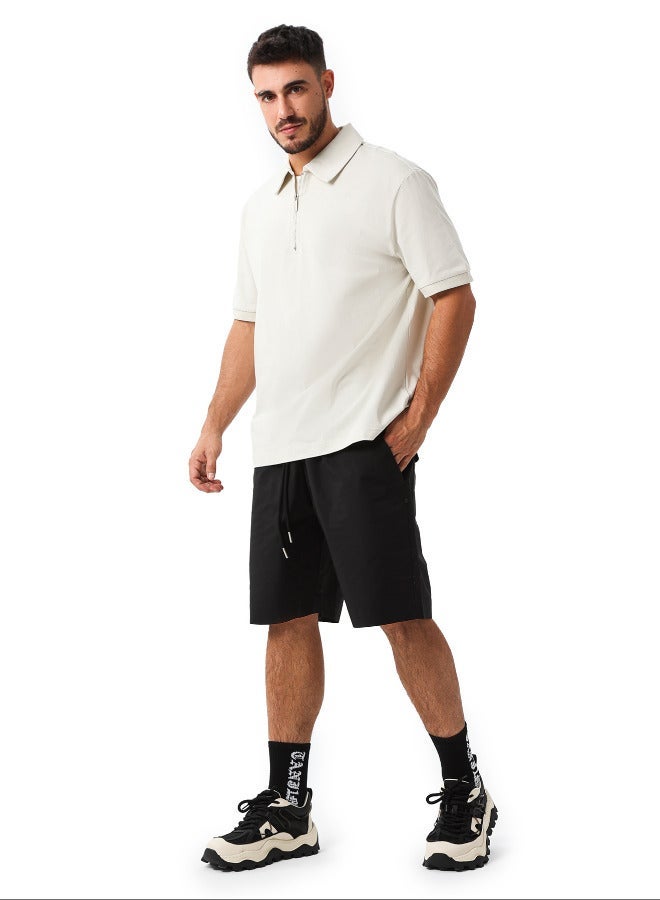 TANJIM SQUAD - ZIP POLO BEIGE - Image 4